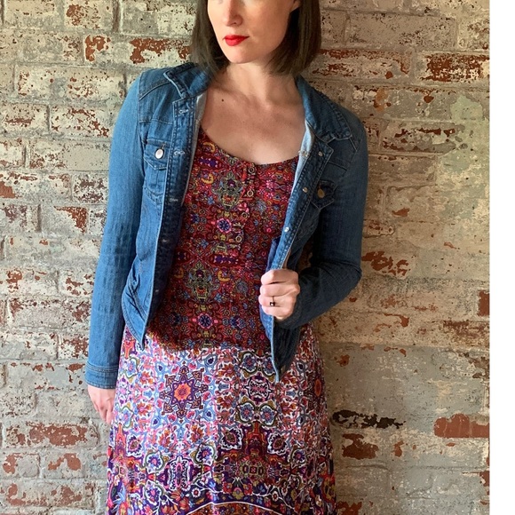 AQUA Jackets & Blazers - AQUA Cropped Denim Jacket Size S